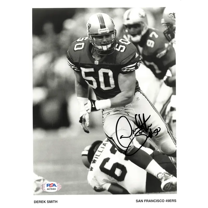 DEREK SMITH signed 8x10 photo PSA/DNA San Francisco 49ers Autographed