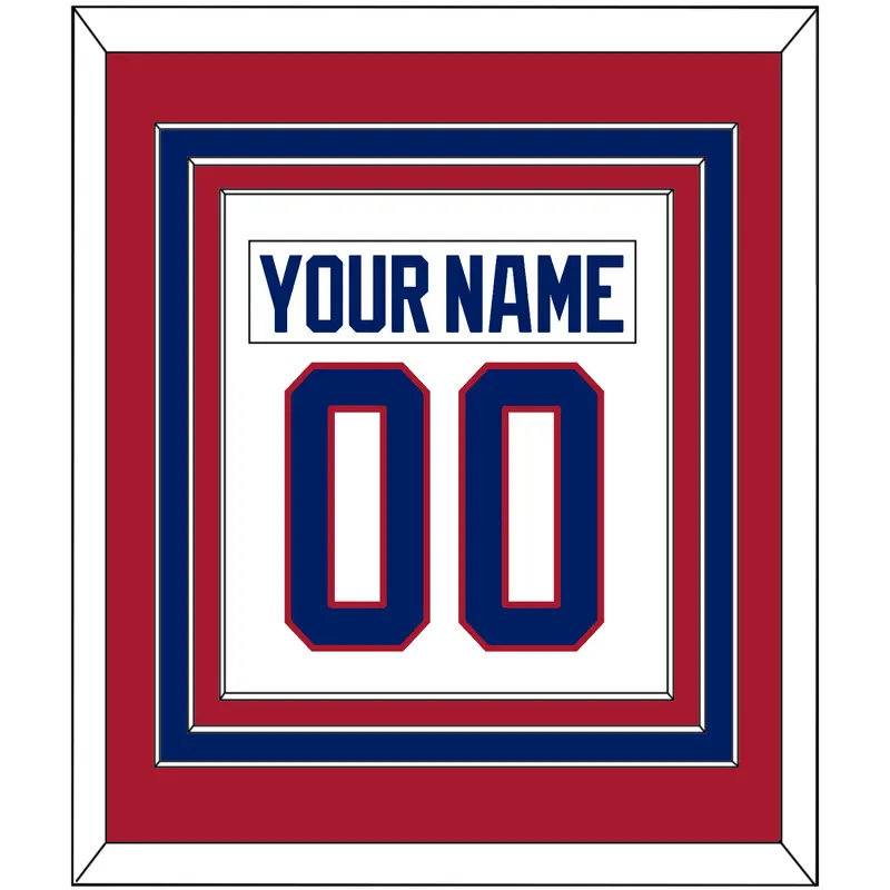 Montreal Nameplate & Number (Back) Combined - Home White (1984-1997) - Triple Mat 2