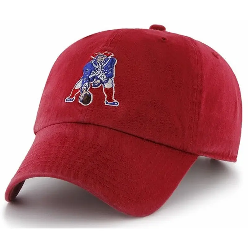New England Patriots Hat Fitted Red Cleanup Throwback *Specify Size*