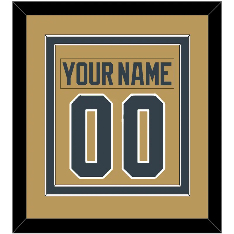 Vegas Nameplate & Number (Back) Combined - Alternate Gold - Double Mat 2