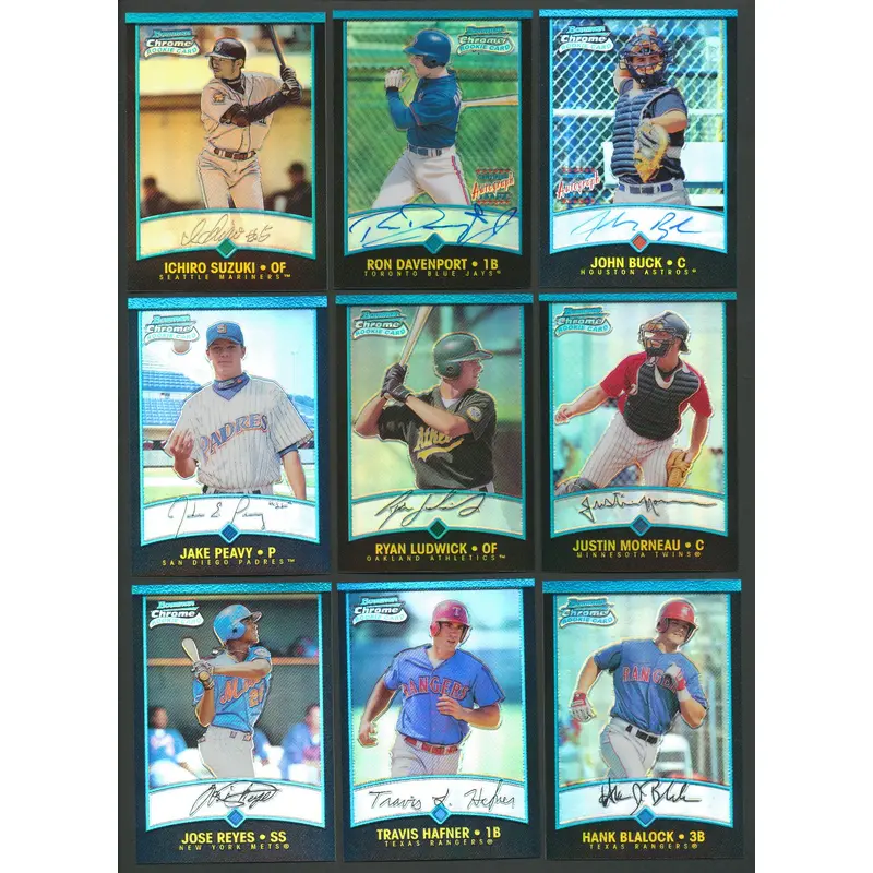 2001 Bowman Chrome Baseball Set w/ Autos (Missing Pujols)