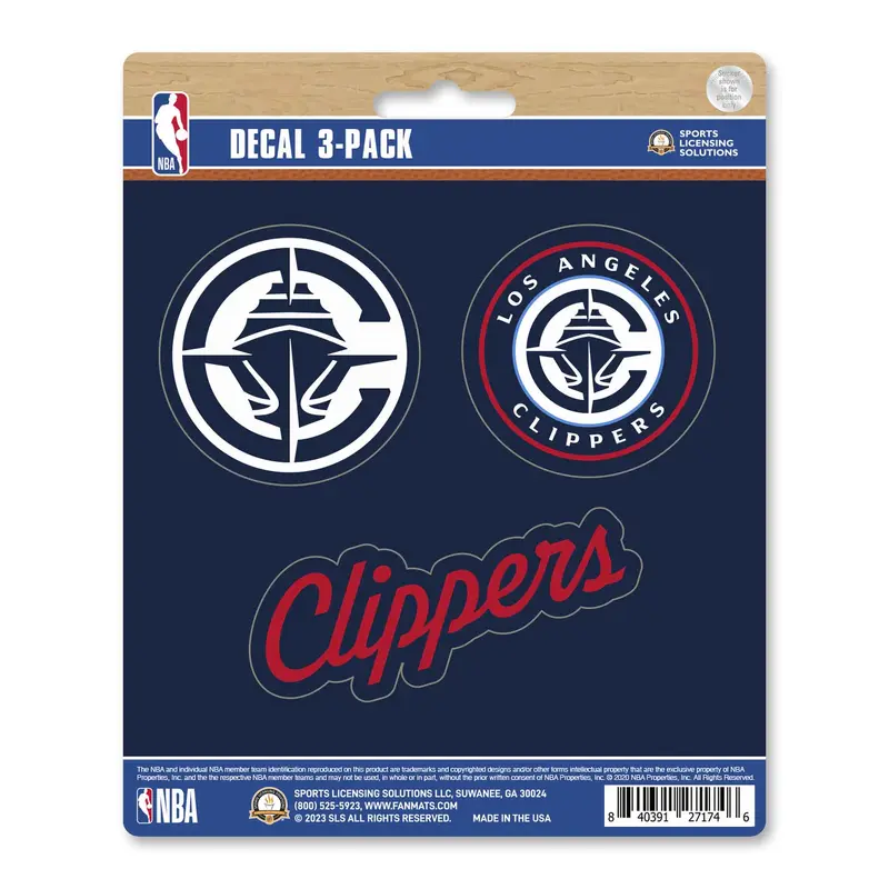 NBA - Los Angeles Clippers Decal 3-pk