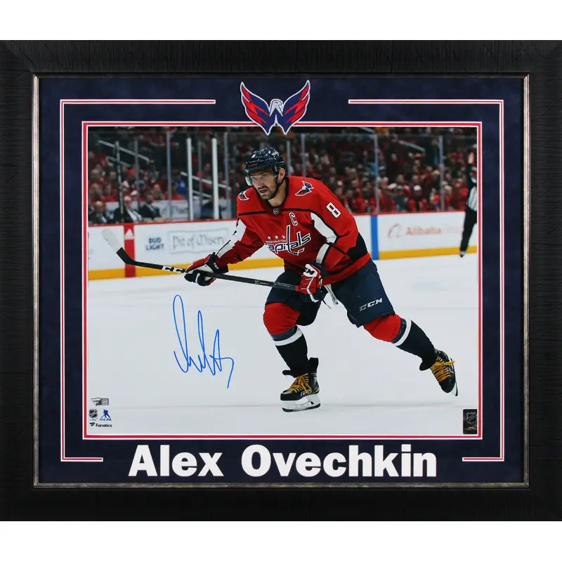 Capitals Alex Ovechkin Signed 16x20 Horizontal Shooting Framed Photo Fanatics