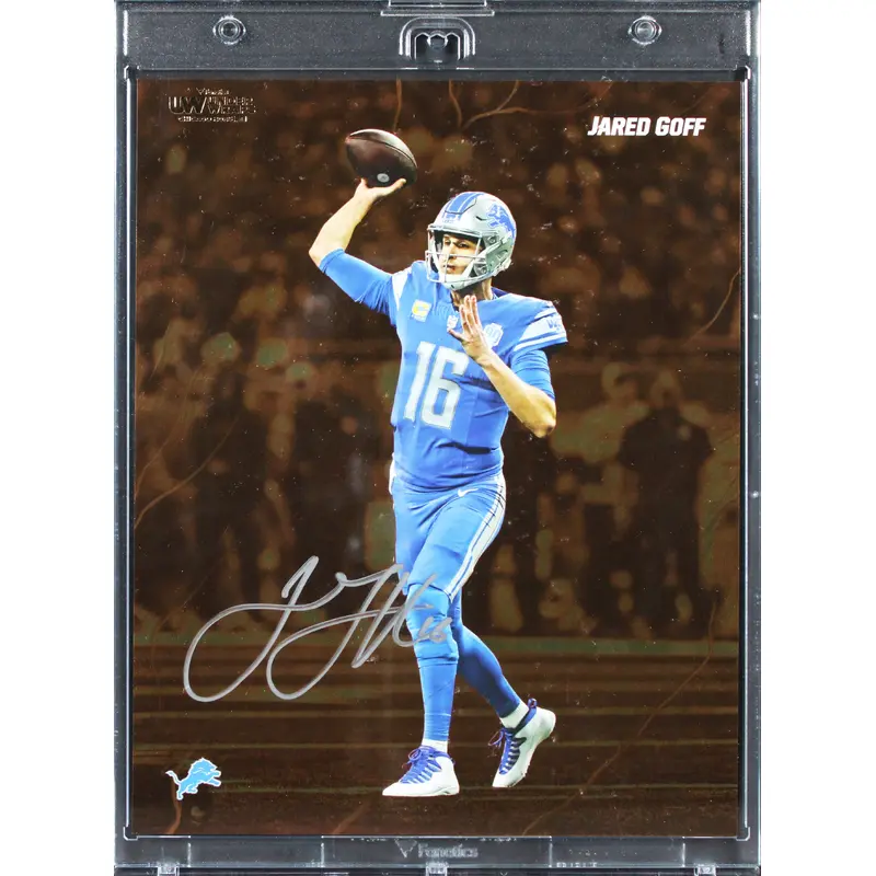 Lions Jared Goff Signed 8x10 2024 Emanate Under Wraps Orange 1st Ed. Photo FAN