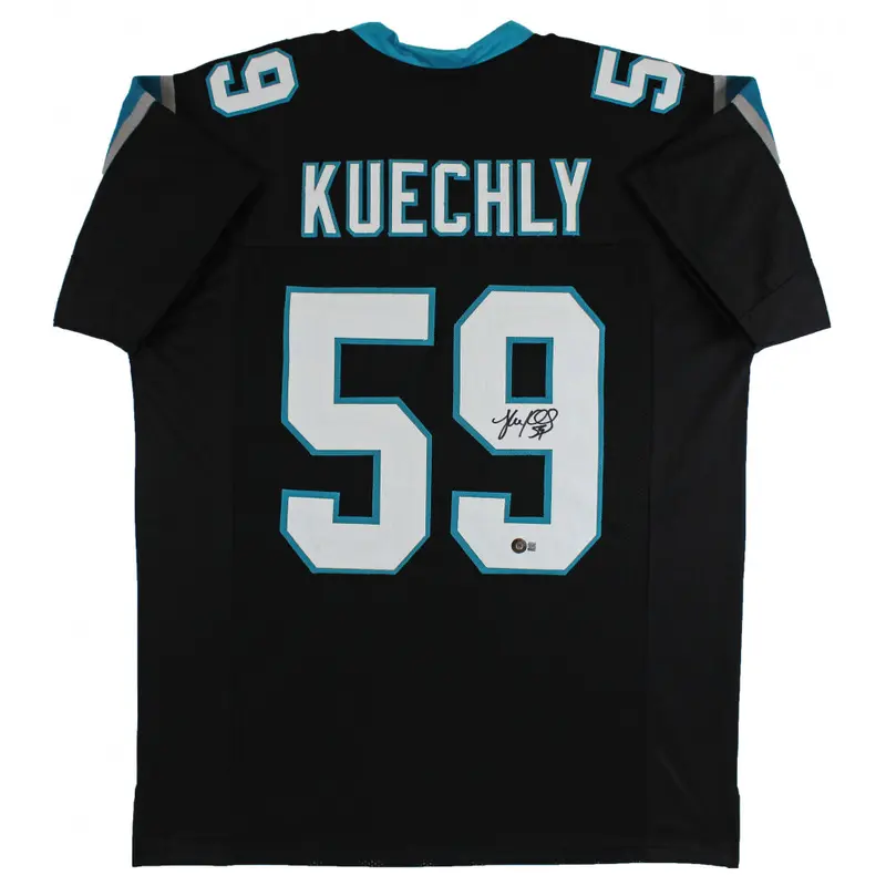 Luke Kuechly Authentic Signed Black Pro Style Jersey Autographed BAS Witnessed