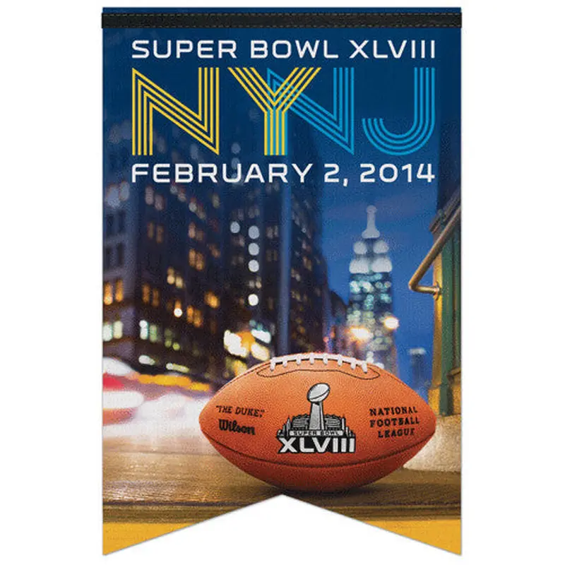 Super Bowl XLVIII (2014) "NYNJ" Official Premium Felt Commemorative Banner - Wincraft