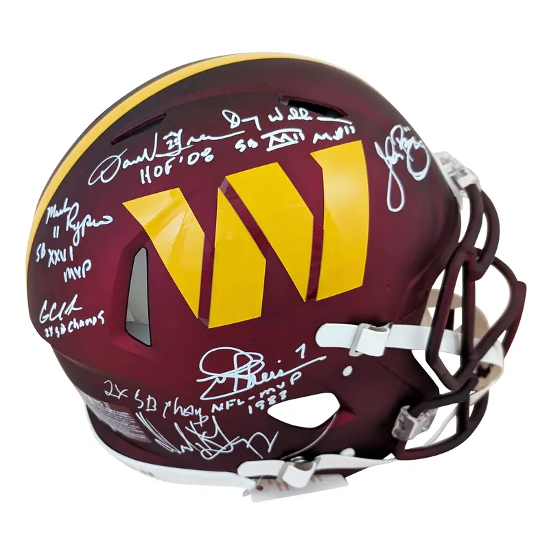 Washington (7) Green, Riggins, Williams +4 Signed F/S Speed Proline Helmet BAS W