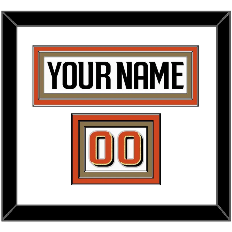 Anaheim Nameplate & Number (Shoulder) - Road White - Triple Mat 1