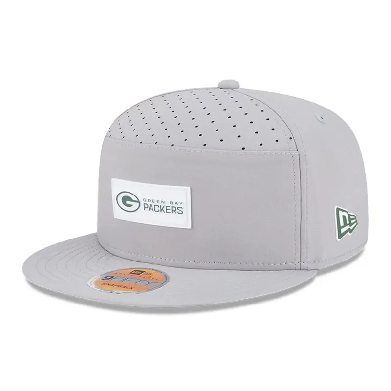 Green Bay Packers NFL Sideline 2025 Grey 9FIFTY Split Panel Snapback Adjustable Cap