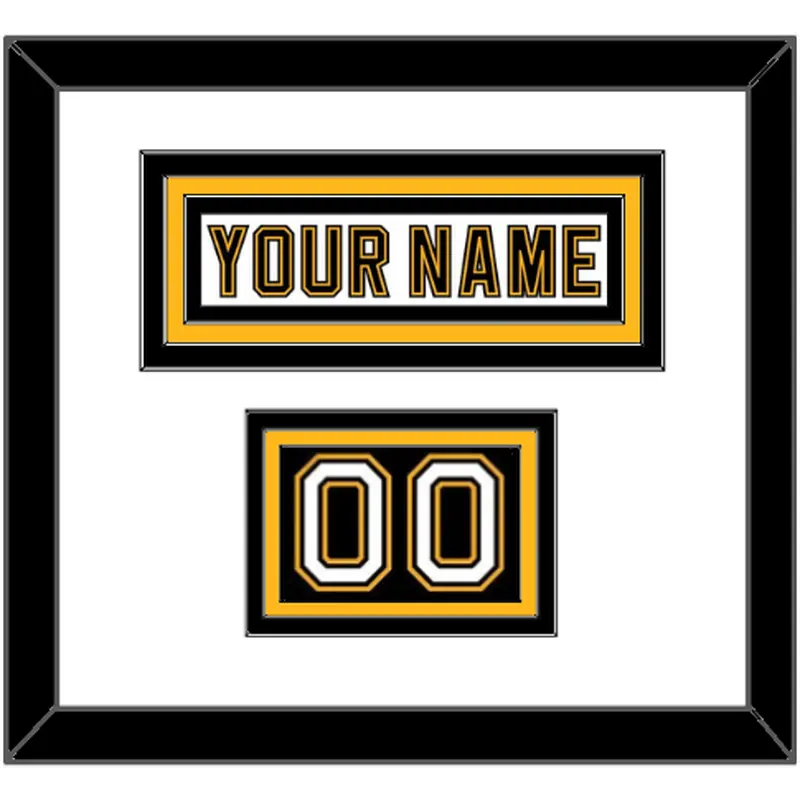Boston Nameplate & Number (Shoulder) - Road White (1995-2007) - Triple Mat 1
