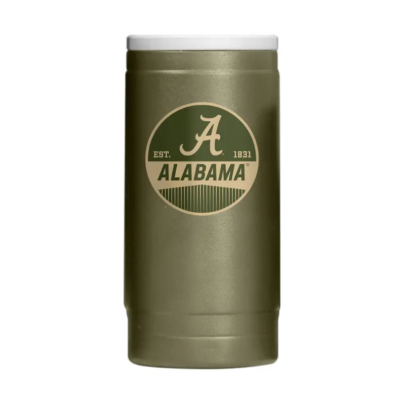 Alabama  Badge Powder Coat Slim Can Coolie