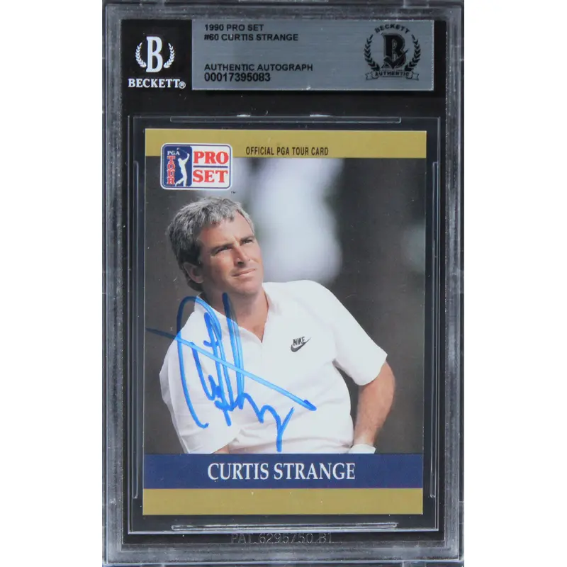 Curtis Strange Authentic Signed 1990 Pro Set #60 Card Autographed BAS Slabbed