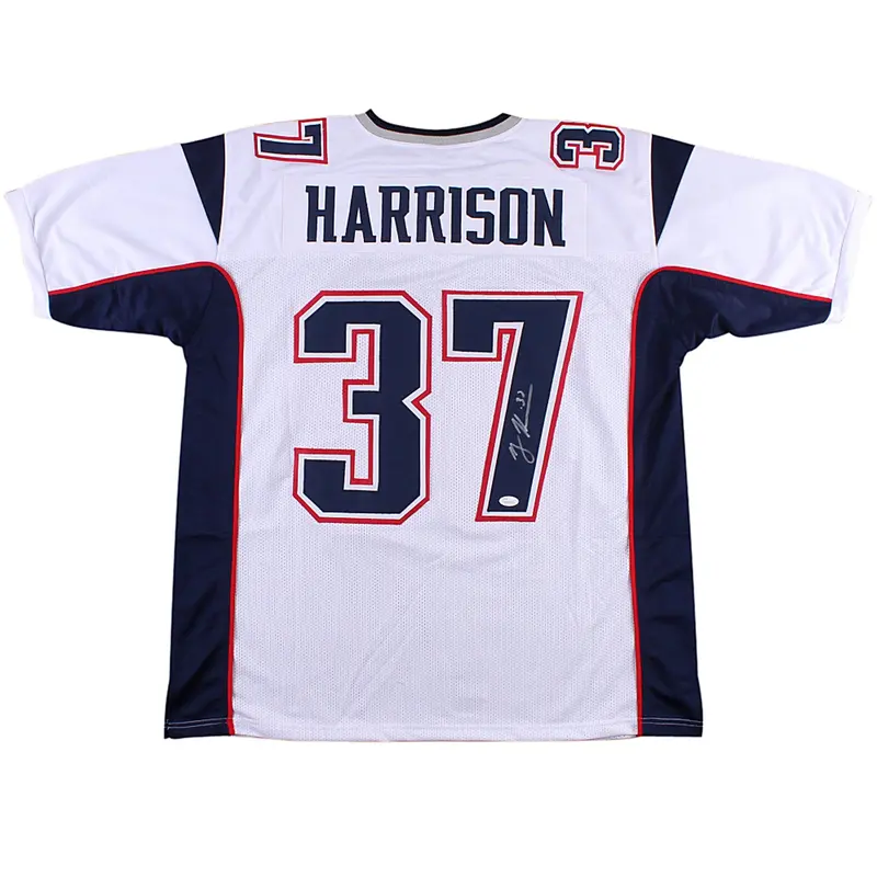 Rodney Harrison Autographed New England Patriots (White #37) Custom Jersey - JSA