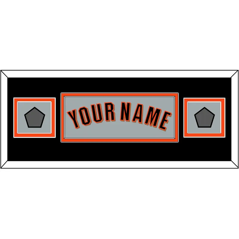 San Francisco Name & 2 World Series Jersey Patches - Road Gray (2010-2021) - Double Mat 6