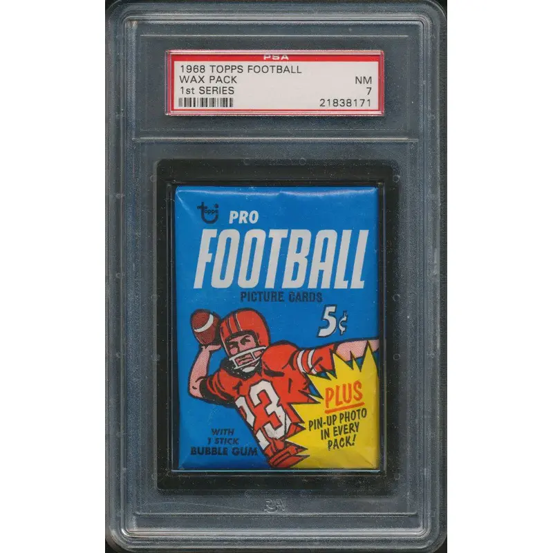 1968 Topps Football Unopened Series 1 Wax Pack PSA 7