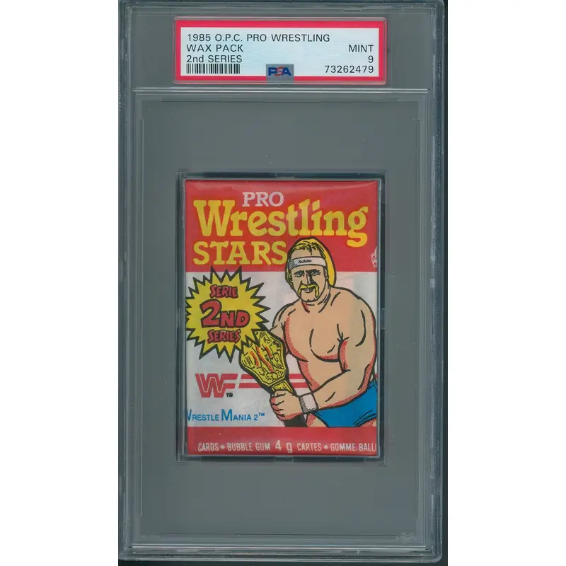 1985 OPC O-Pee-Chee WWF Pro Wrestling Stars Unopened Series 2 Wax Pack PSA MINT 9