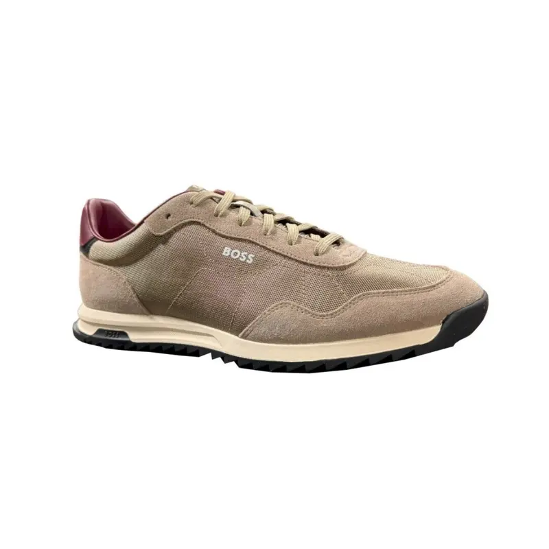 HUGO BOSS MENS BEIGE TENNIS SHOE ZAYN LOWP SDTX 50517276266