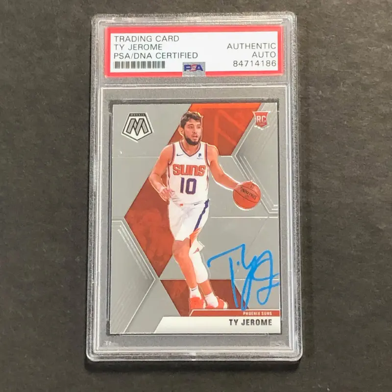 2019-20 Panini Mosaic RC #237 Ty Jerome Signed Card AUTO PSA Slabbed Suns