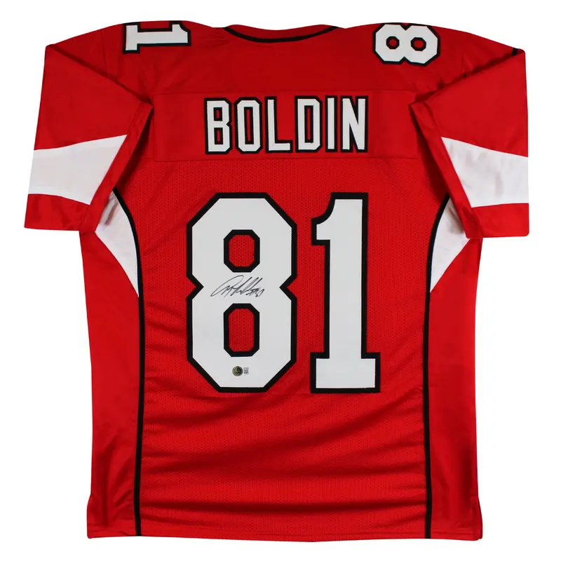 Anquan Boldin Authentic Signed Red Pro Style Jersey Autographed BAS Witnessed