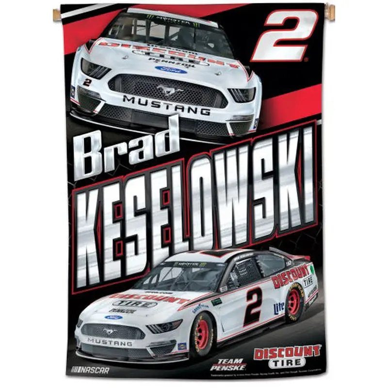 Brad Keselowski NASCAR Discount Tire #2 Premium 28x40 WALL BANNER - Wincraft Inc.