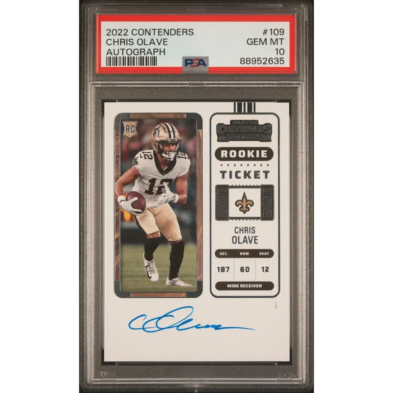 Chris Olave 2022 Panini Contenders Auto #109 PSA 10 Gem Mint