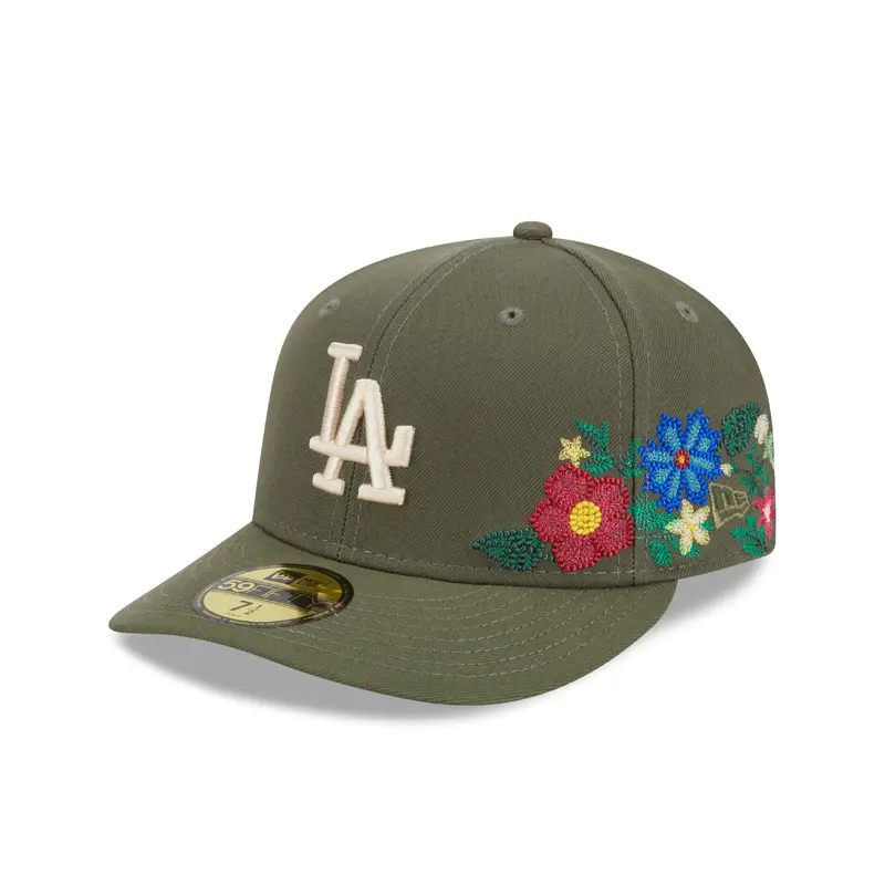 New Era - 59FIFTY Fitted Cap - Los Angeles Dodgers - TONAL FLORAL - Olive