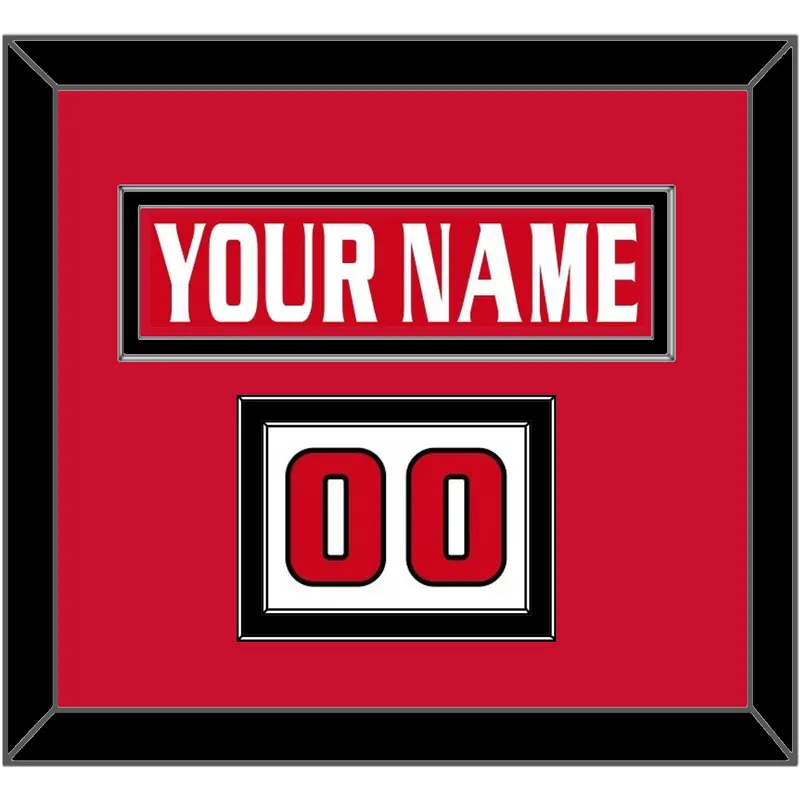 Ottawa Nameplate & Number (Shoulder) - Road/Home Red Jersey (1999-2007) - Double Mat 2