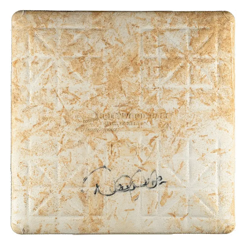 Derek Jeter Signed Authentic 2008 Game Used Second Base Steiner COA