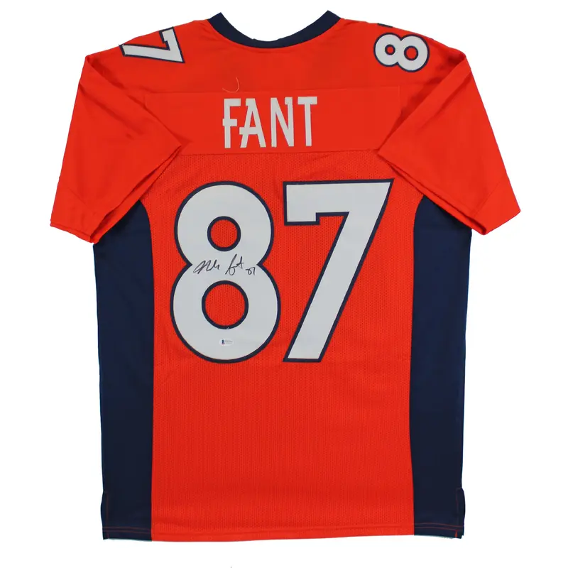 Noah Fant Authentic Signed Orange Pro Style Jersey Autographed BAS Witnessed