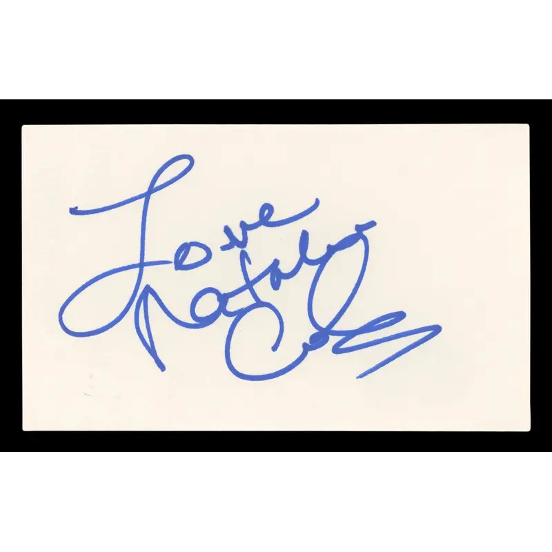 Natalie Cole "Love" Authentic Signed 3x5 Index Card Autographed BAS #BL96705