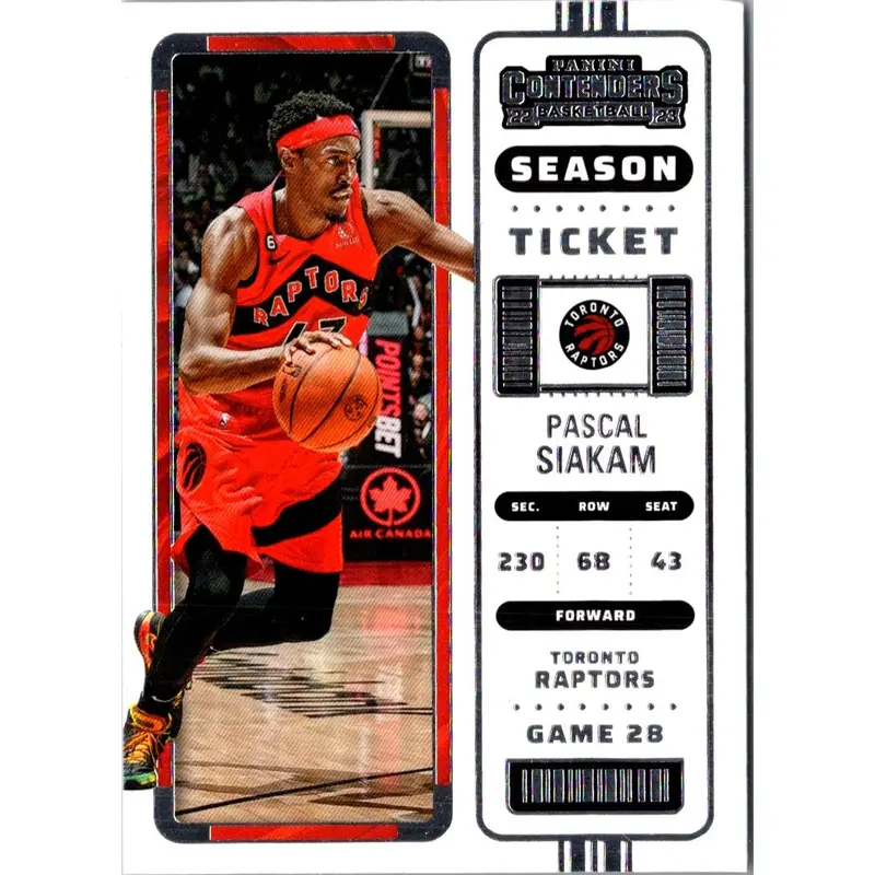 2022 Panini Contenders Game Ticket Red Pascal Siakam #22