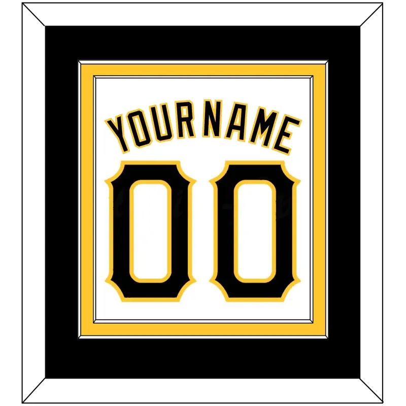 Pittsburgh Name & Number - Home White - Double Mat 3