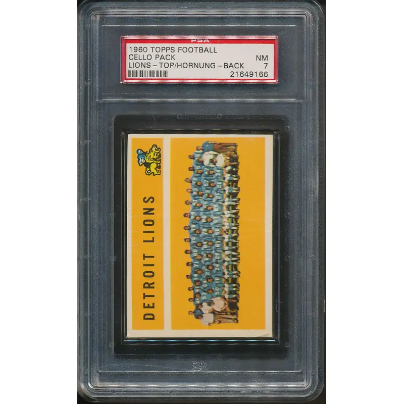 1960 Topps Football Unopened Cello Pack PSA 7 Hornung Back
