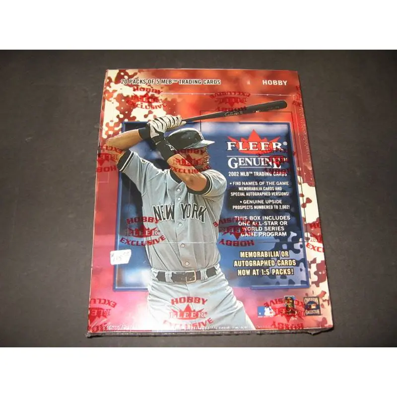 2002 Fleer Genuine Baseball Box (Hobby) (w/ Program)