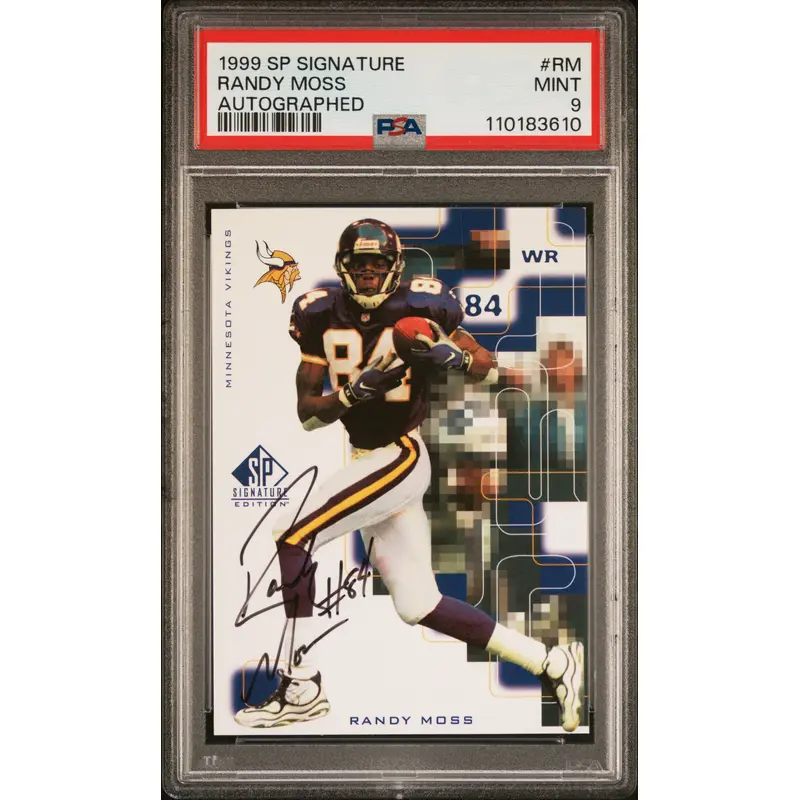 Randy Moss 1999 Upper Deck SP Siganture Auto PSA 9 Mint