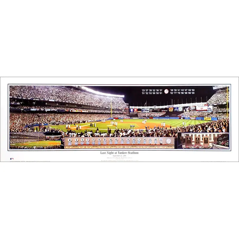 Last Night at Yankee Stadium (9/21/2008) Premium Panoramic Poster - Everlasting Images