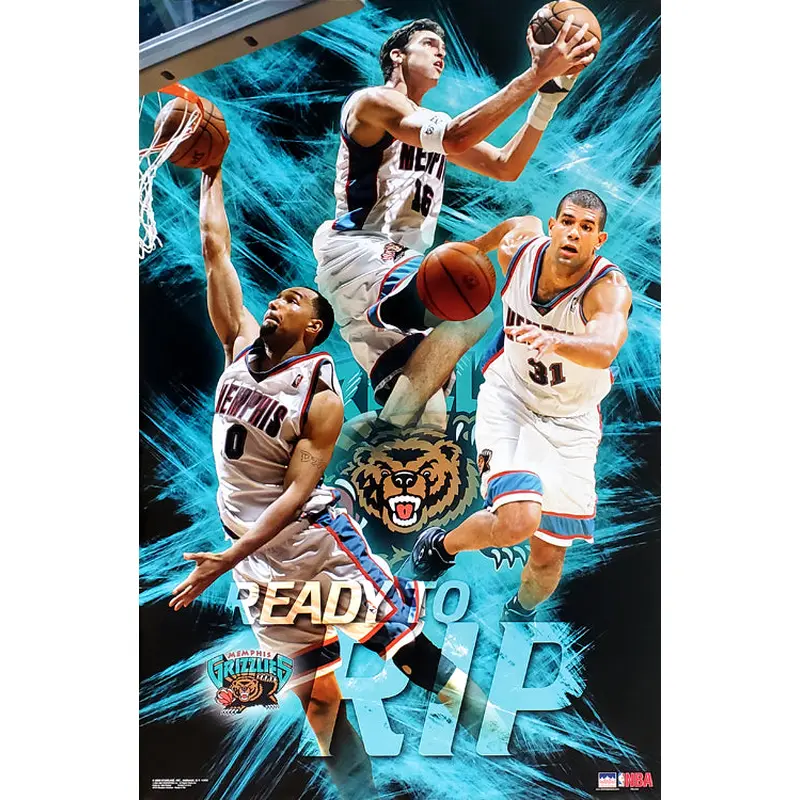 Memphis Grizzlies "Ready to Rip" (Gooden, Battier, Pau Gasol) Poster - Starline 2003
