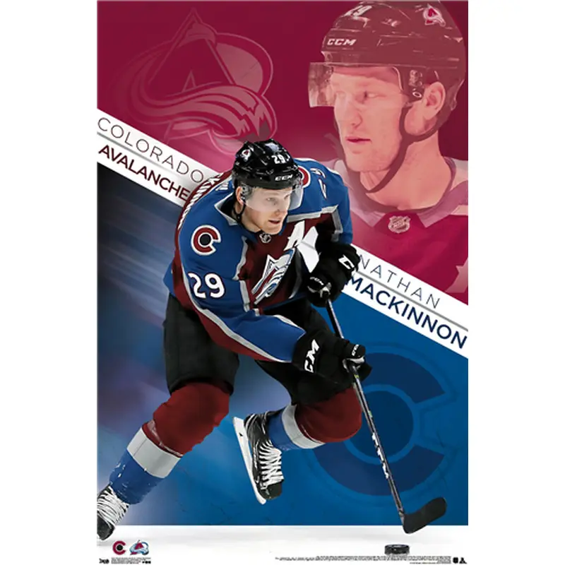 Nathan Mackinnon "Superstar" Colorado Avalanche NHL Hockey Poster - Costacos Sports