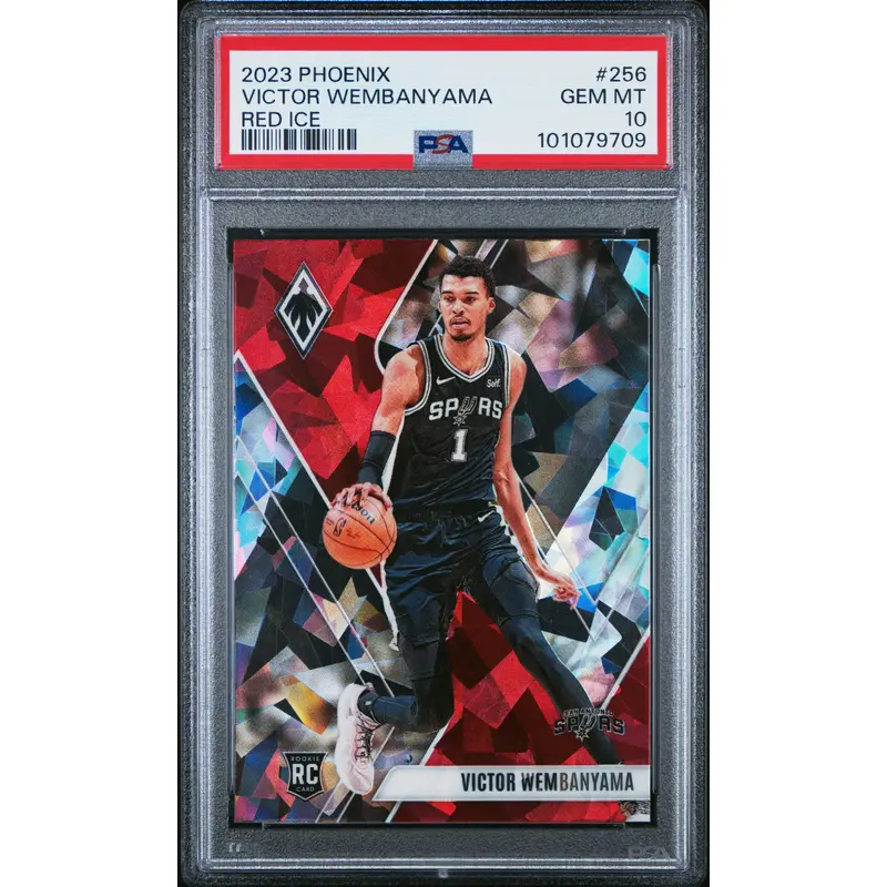 Victor Wembanyama 2023 Panini Phoenix Red Ice PSA 10 Gem Mint