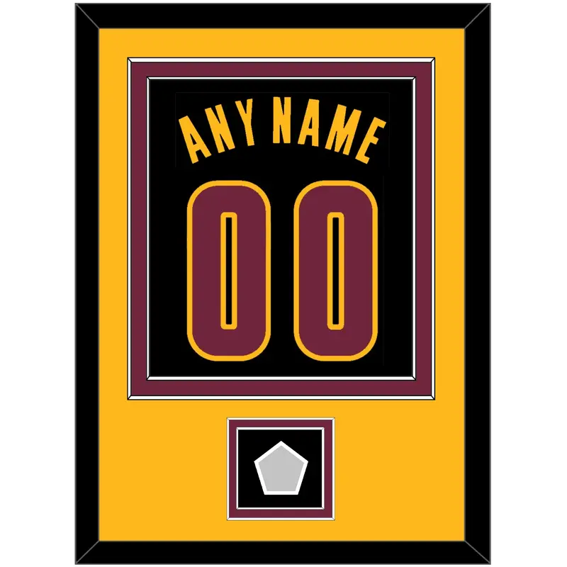 Cleveland Name & Number With Champions Patch - Black Pride (2015-2017) - Double Mat 5