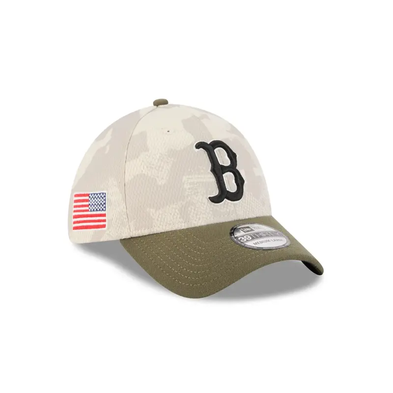 New Era - 39THIRTY - Boston Red Sox - Armed Forces (2025) - Stone/Olive