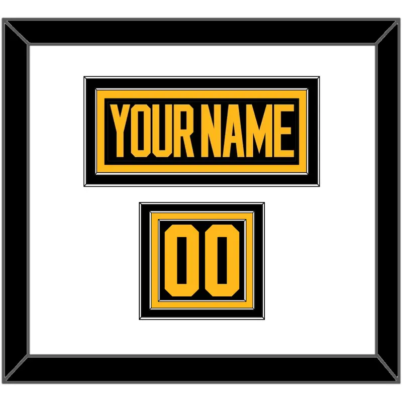 Pittsburgh Nameplate & Number (Shoulder) - 2019 Stadium Series Black - Triple Mat 1