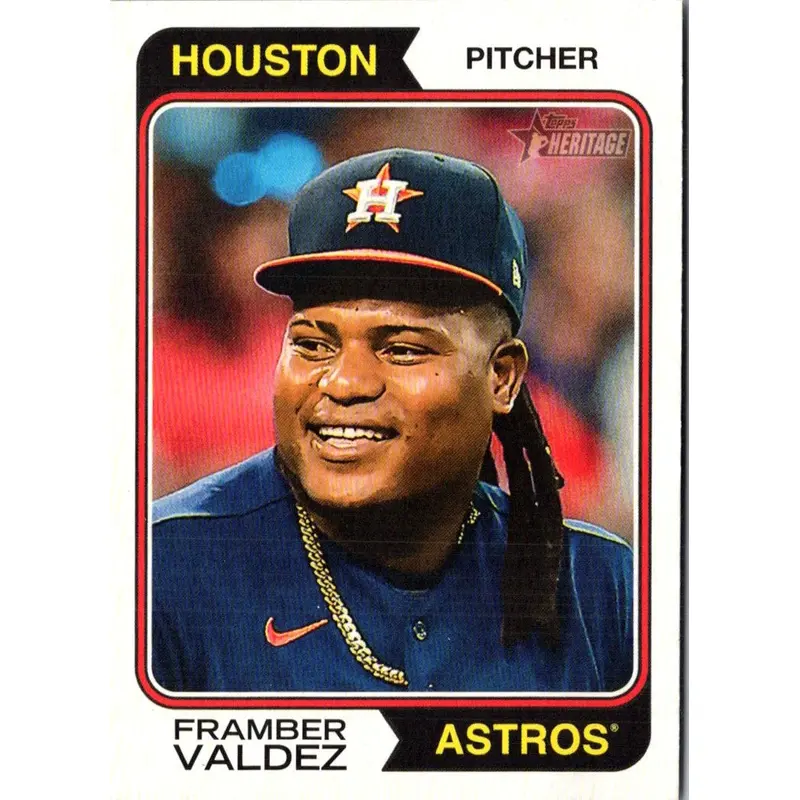 2023 Topps Heritage Red Border Framber Valdez #101