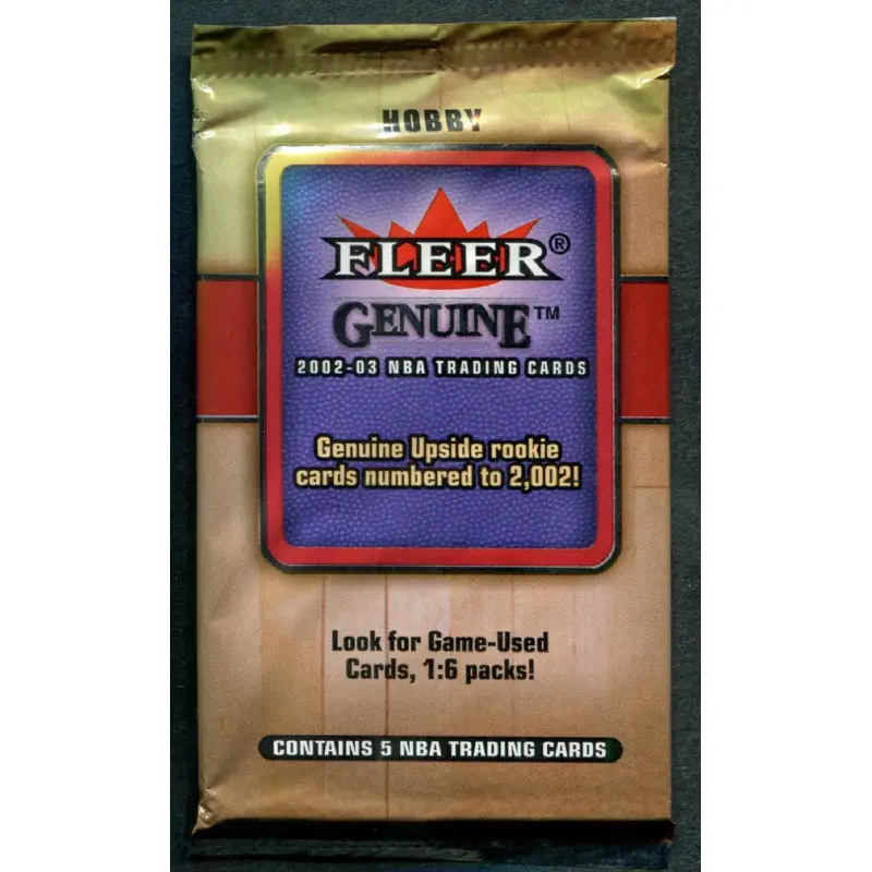 2002/03 Fleer Genuine Basketball Unopened Pack (Hobby) (5)
