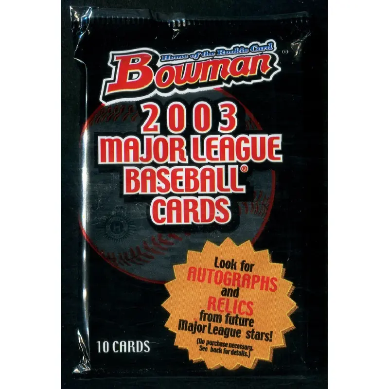 2003 Bowman Baseball Unopened Pack (Hobby) (10)