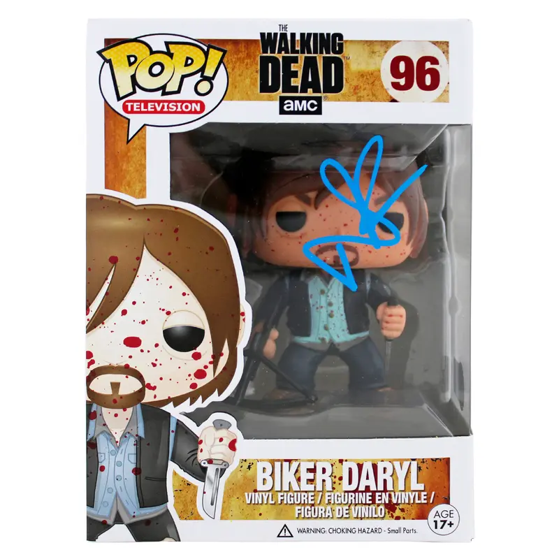 Norman Reedus The Walking Dead Signed Biker Daryl #96 Funko Pop Vinyl Figure BAS