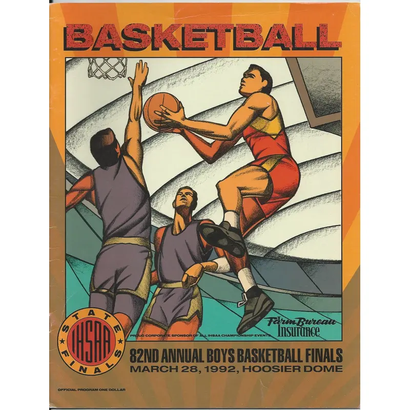 1992 Indiana High School Basketball State Finals Program