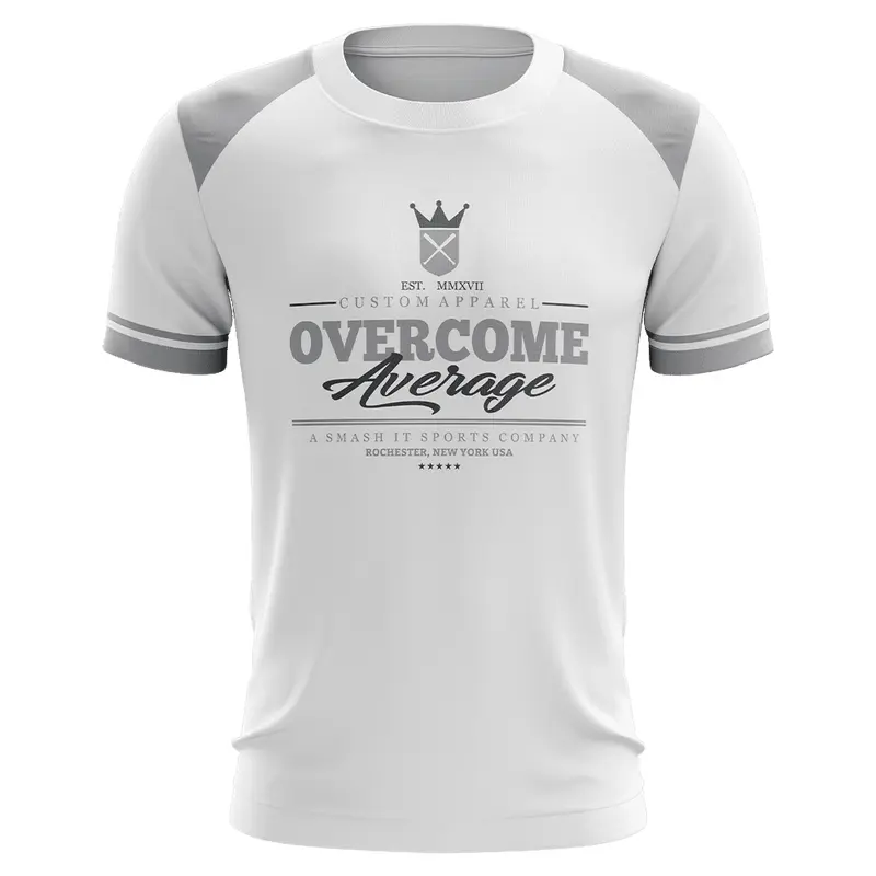 Overcome Average Short Sleeve Shirt -  Emblem (White/Grey)