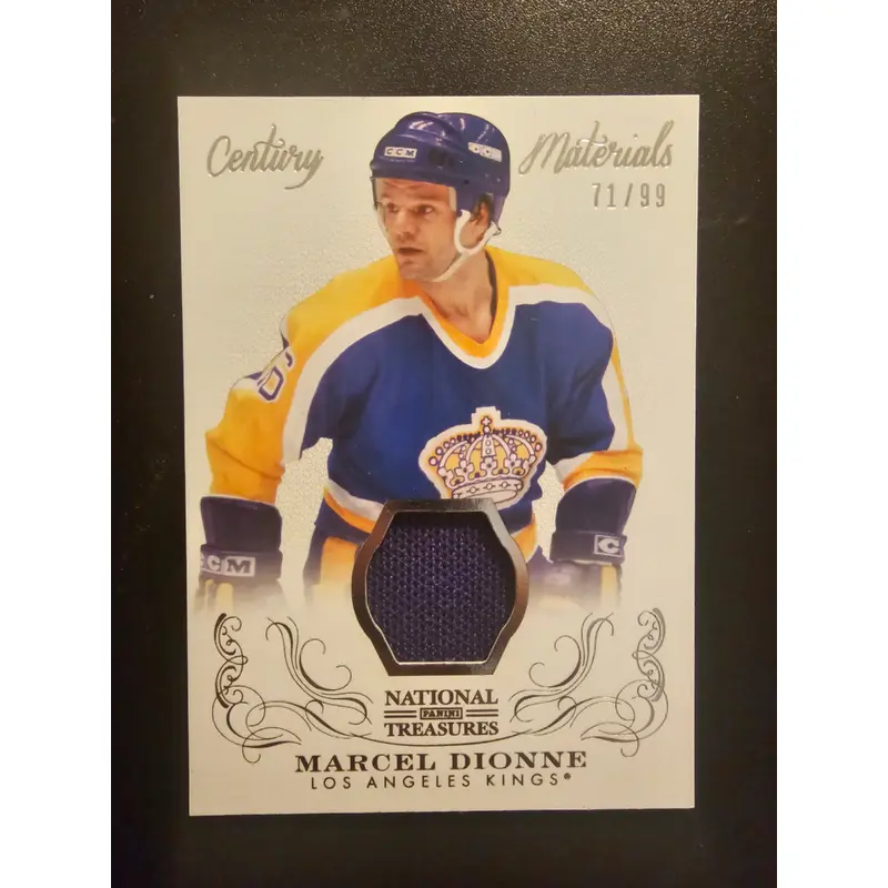 2013-14 Panini National Treasures - Century Materials - Marcel Dionne #CM-MD /99