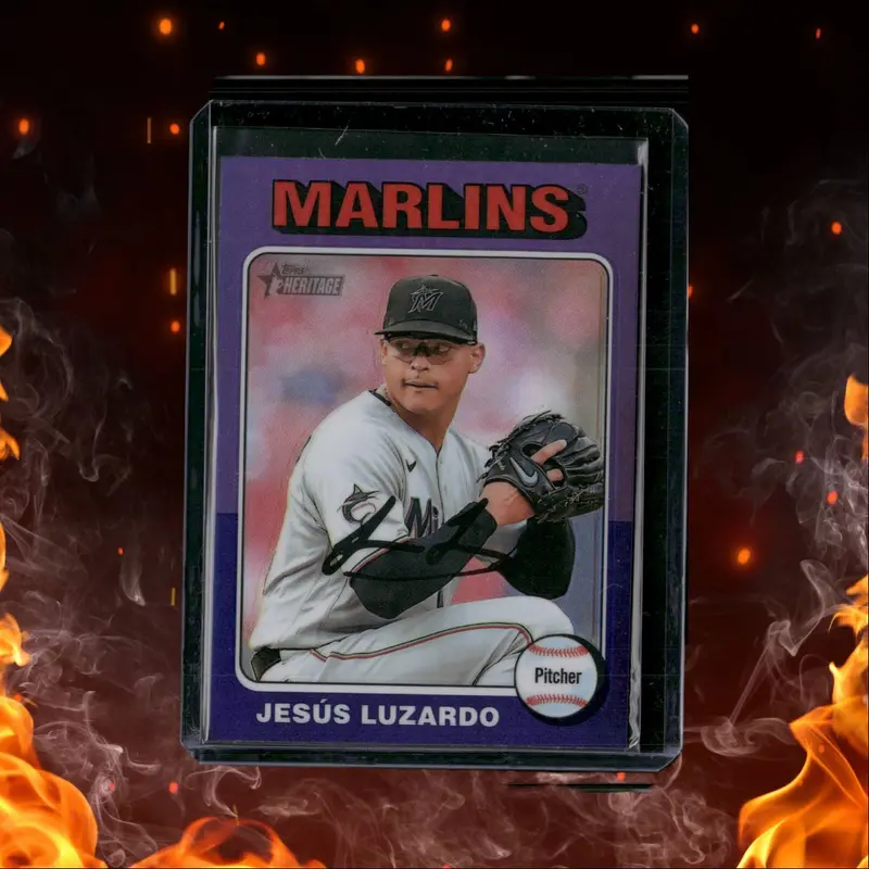 2024 Topps Heritage Purple SP Jess Luzardo #448